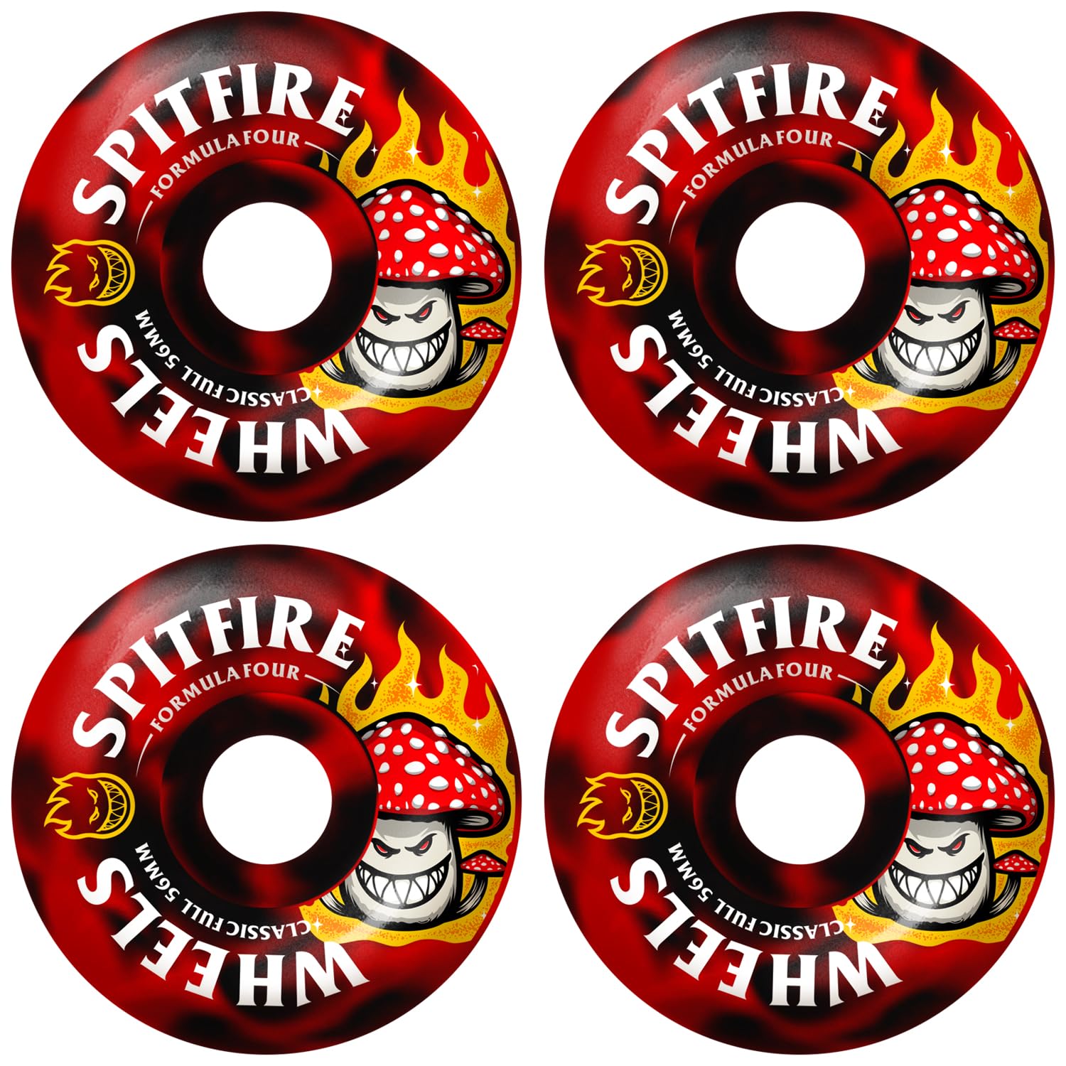 Amazon.com: Spitfire Skateboard Wheels 56mm F4 Shroom Bighead